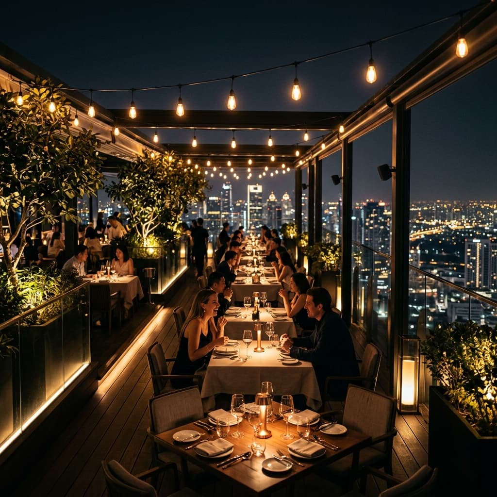 Restau Club rooftop dining